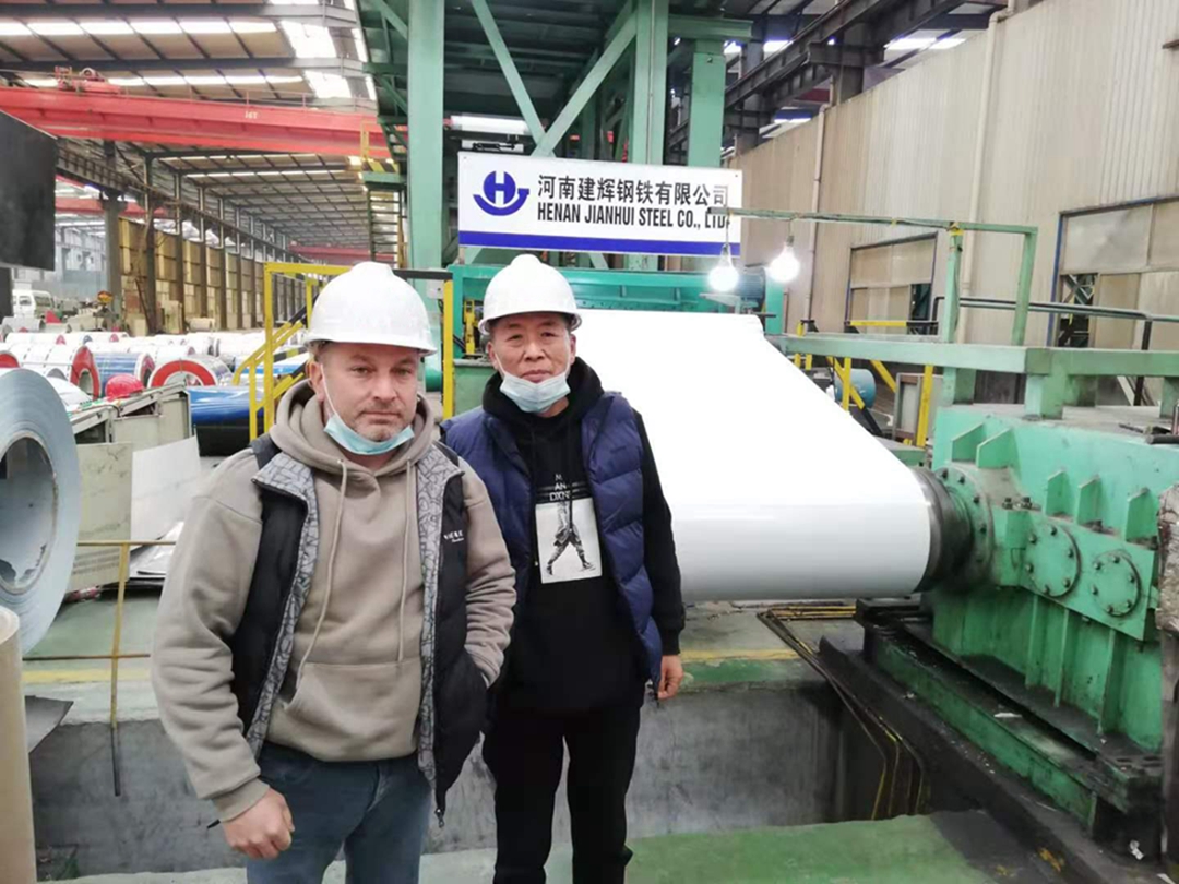 Russian customers visit the factory and order PPGI coils